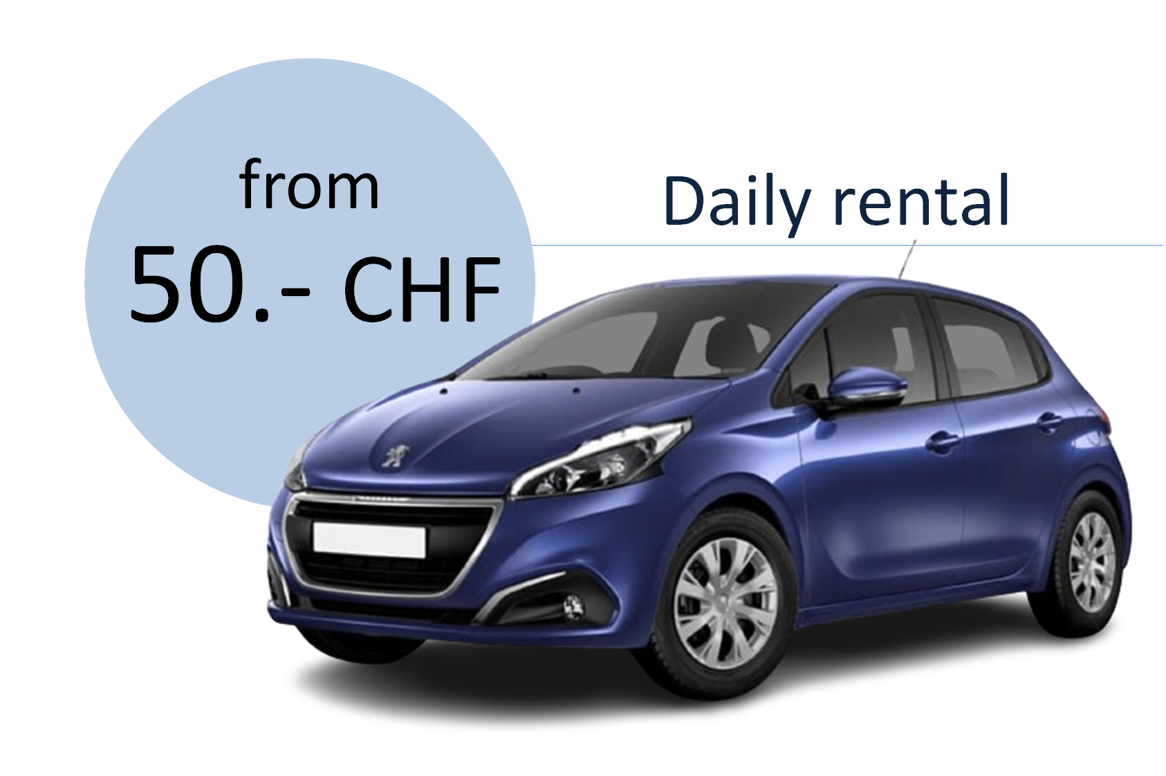 Affordable rental cars in Biel, weekly rental